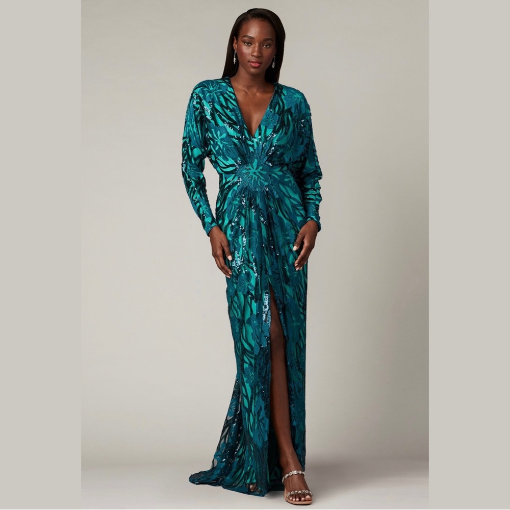 TADASHI SHOJI - BLANCHE DRAPED DOLMAN GOWN